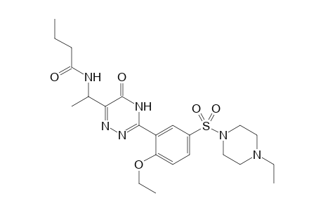 N-{1-[3-(2-ethoxy-5-(4-ethylpiperazinyl)sulfonylphenyl)-4,5-dihydro-5-oxo-1,2,4-triazin-6-yl]ethyl}butyramide