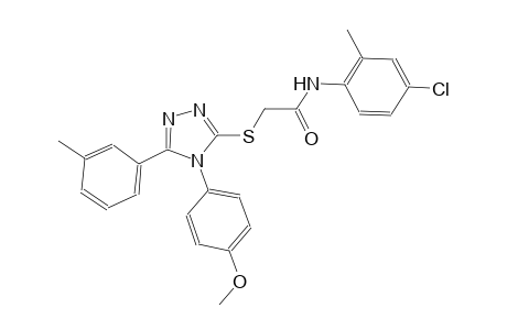N-(4-chloro-2-methylphenyl)-2-{[4-(4-methoxyphenyl)-5-(3-methylphenyl)-4H-1,2,4-triazol-3-yl]sulfanyl}acetamide