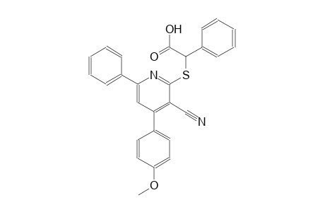 {[3-cyano-4-(4-methoxyphenyl)-6-phenyl-2-pyridinyl]sulfanyl}(phenyl)acetic acid