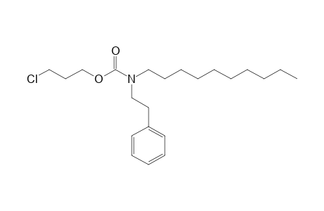 Carbonic acid, monoamide, N-(2-phenylethyl)-N-decyl-, 3-chloropropyl ester