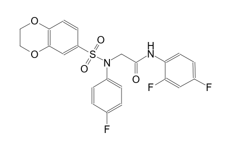 N-(2,4-difluorophenyl)-2-[(2,3-dihydro-1,4-benzodioxin-6-ylsulfonyl)-4-fluoroanilino]acetamide