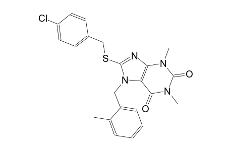 8-[(4-chlorobenzyl)sulfanyl]-1,3-dimethyl-7-(2-methylbenzyl)-3,7-dihydro-1H-purine-2,6-dione