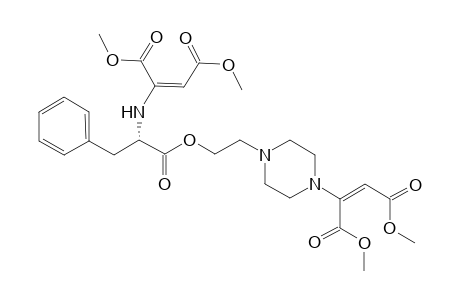 1-[(E)-1,2-(Dimethoxycarbonyl)ethen-1-yl]-4-{2-[(2-(S)-(E)-1,2-(dimethoxycarbonyl)ethen-1-amino)-3-phenyl-propionoyloxyl]ethan-1-yl}piperaine