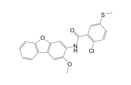 2-Chloranyl-N-(2-methoxydibenzofuran-3-yl)-5-methylsulfanyl-benzamide