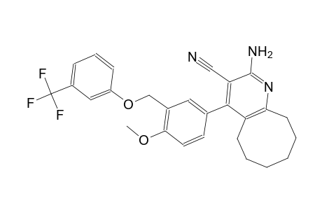 2-amino-4-(4-methoxy-3-{[3-(trifluoromethyl)phenoxy]methyl}phenyl)-5,6,7,8,9,10-hexahydrocycloocta[b]pyridine-3-carbonitrile