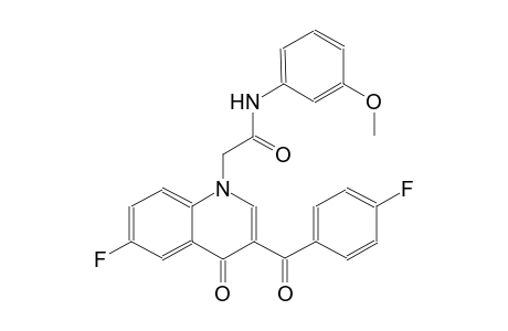 1-quinolineacetamide, 6-fluoro-3-(4-fluorobenzoyl)-1,4-dihydro-N-(3-methoxyphenyl)-4-oxo-
