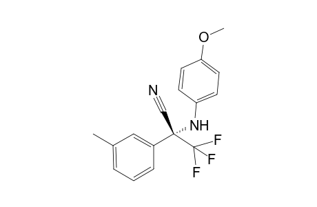 (R)-3,3,3-trifluoro-2-((4-methoxyphenyl)amino)-2-(m-tolyl)propanenitrile