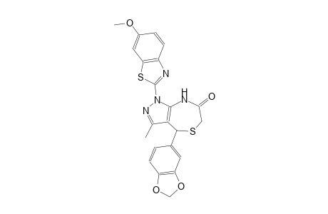 1H-pyrazolo[3,4-e][1,4]thiazepin-7(6H)-one, 4-(1,3-benzodioxol-5-yl)-4,8-dihydro-1-(6-methoxy-2-benzothiazolyl)-3-methyl-