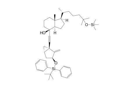 [1R-[1.alpha.(R*),3a.beta.,4.alpha.(1S*,3S*,5S*),7a.alpha.]]-4-[[3-(1,1-Dimethylethyl)diphenylsilyl]oxy]-2-methylenebicyclo[3.1.0]hexane-1-yl]ethynyl]octahydro-7a-methyl-1-[1,5,5-trimethyl-5-[(trimethylsilyl)oxy)pentyl]-1H-inden-4-ol