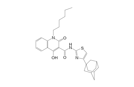 N-[4-(1-adamantyl)-1,3-thiazol-2-yl]-1-hexyl-4-hydroxy-2-oxo-1,2-dihydro-3-quinolinecarboxamide