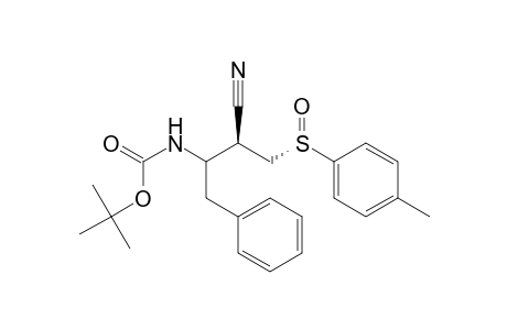 (2S,3S,RS)-(tert-Butyl)-2-cyano-4-phenyl-1-(p-tolylsulfinyl)butan-3-ylcarbamate