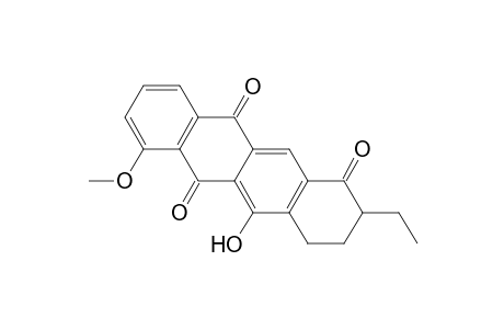 (+-)-6-Hydroxy-4-methoxy-9-ethyl-7,8,9,1o-tetrahydronaphthacen-5,10,12-trione