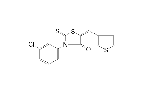 (5E)-3-(3-chlorophenyl)-5-(3-thienylmethylene)-2-thioxo-1,3-thiazolidin-4-one