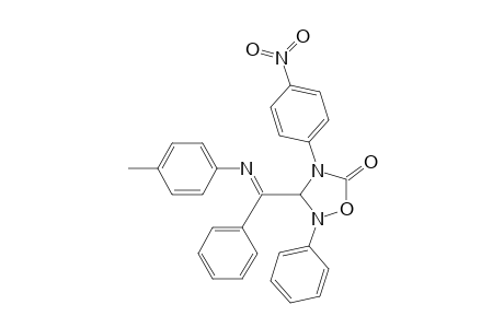1,2,4-Oxadiazolidin-5-one, 3-[[(4-methylphenyl)imino]phenylmethyl]-4-(4-nitrophenyl)-2-phenyl-