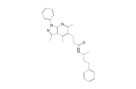 1H-pyrazolo[3,4-b]pyridine-5-propanamide, 3,4,6-trimethyl-N-(1-methyl-3-phenylpropyl)-1-phenyl-