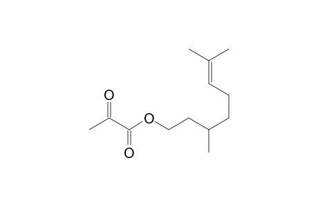 3,7-Dimethyl-6-octene-2-oxopropanoate