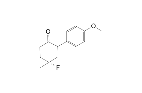 (R)-4-Methyl-4-fluoro-2-(4'-methoxyphenylyl)cyclohexan-1-one