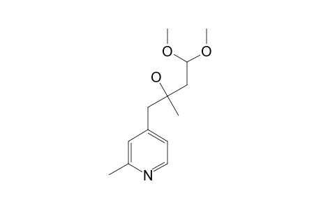 3-HYDROXY-3-METHYL-4-[4-(2-METHYLPYRIDIL)]-BUTANAL-DIMETHYLACETAL