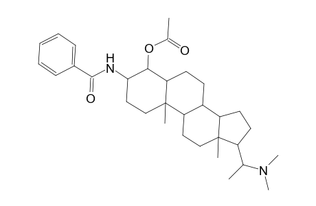 Benzamide, N-[20.alpha.-(dimethylamino)-4.beta.-hydroxy-5.alpha.-pregnan-3.beta.-yl]-, acetate (ester)