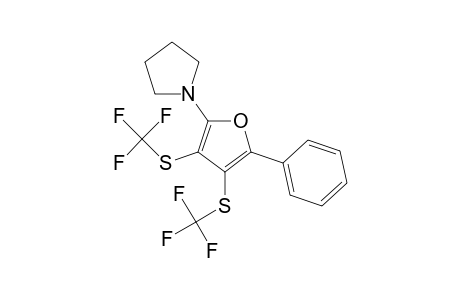 2-phenyl-5-pyrrolidino-3,4-bis(trifluoromethylthio)furan