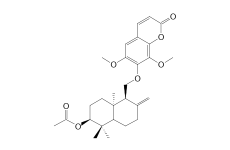 ACETYLPECTACHOL;(1-BETA,4A-BETA,6-BETA,8A-ALPHA)-7-[(6-ACETYLOXY-DECADEHYDRO-5,5,8A-TRIMETHYL-2-METHYLENE-1-NAPHTHALENYL)-METHOXY]-6,8-DIMETHOXY-2H-1-BENZOPYRA