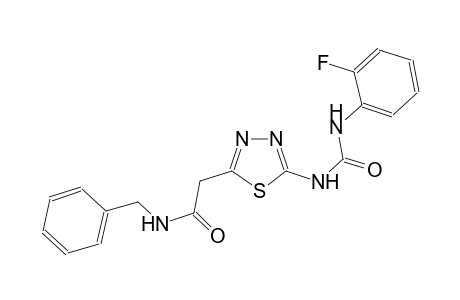 N-benzyl-2-(5-{[(2-fluoroanilino)carbonyl]amino}-1,3,4-thiadiazol-2-yl)acetamide