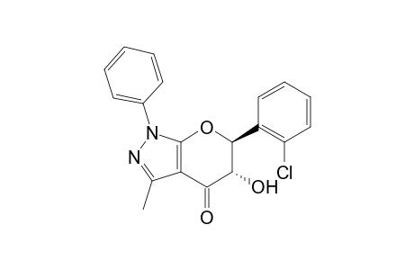 (5S*,6S*)-6-(2-Chlorophenyl)-5-hydroxy-3-methyl-1-phenyl-5,6-dihydropyrano-[2,3-c]pyrazol-4(1H)-one