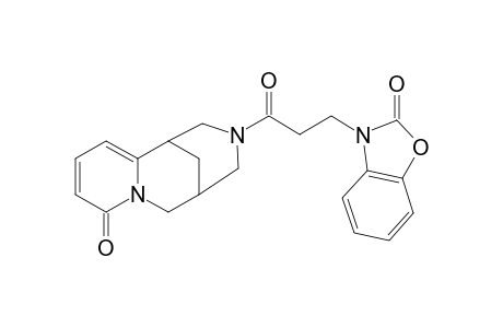 Pyrido[3,4,5-a,b]quinolizin-6-one, 1,2,3,3a,4,6,9b,10-octahydro-2-[3-(2,3-dihydro-2-oxo-3-benzoxazolyl)-1-oxopropyl]-