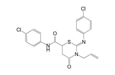 (2Z)-3-allyl-N-(4-chlorophenyl)-2-[(4-chlorophenyl)imino]-4-oxotetrahydro-2H-1,3-thiazine-6-carboxamide