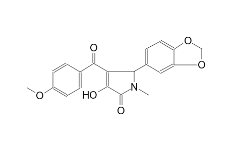5-(1,3-benzodioxol-5-yl)-3-hydroxy-4-(4-methoxybenzoyl)-1-methyl-1,5-dihydro-2H-pyrrol-2-one