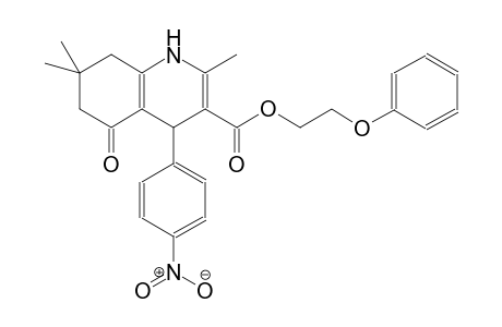 2-phenoxyethyl 2,7,7-trimethyl-4-(4-nitrophenyl)-5-oxo-1,4,5,6,7,8-hexahydro-3-quinolinecarboxylate