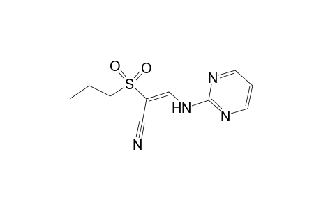 Propenenitrile, 2-propylsulfonyl-3-(2-pyrimidylamino)-