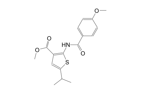 methyl 5-isopropyl-2-[(4-methoxybenzoyl)amino]-3-thiophenecarboxylate