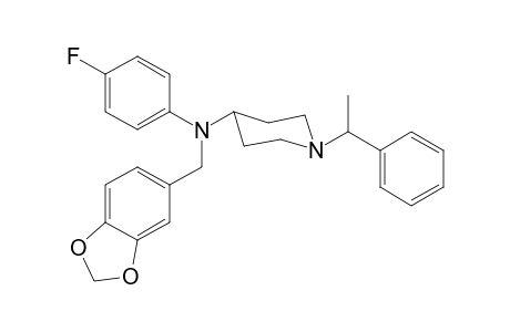 N-4-Fluorophenyl-N-(1,3-benzodioxol-5-ylmethyl)-1-(1-phenylethyl)piperidin-4-amine