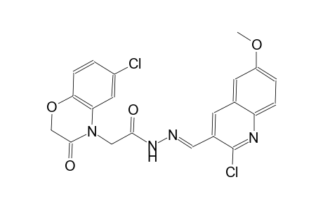N'-[(E)-(2-chloro-6-methoxy-3-quinolinyl)methylidene]-2-(6-chloro-3-oxo-2,3-dihydro-4H-1,4-benzoxazin-4-yl)acetohydrazide