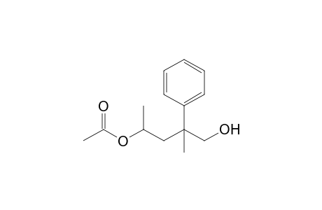 2-Methyl-2-phenyl-1-hydroxypentan-4-yl acetate