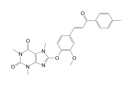 (E)-3-((4-(2,6-Dioxo-1,3,7-trimethyl-2,3,6,7-tetrahydro-1hpurine-8-yl)oxy)-3-methoxyphenyl)-1-(4-methylphenyl)-prop-2-en-1-one