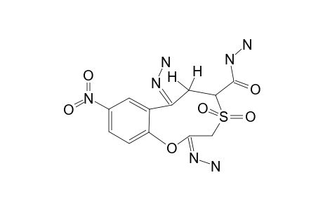 2,7-DIHYDRAZONO-9-NITRO-4,4-DIOXO-4,5,6,7-TETRAHYDRO-1,4-BENZOXATHIONIN-5-(3H)-CARBOHYDRAZIDE