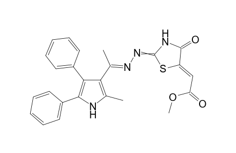 anti-methyl 2-[2-{1-(2-Methyl-4,5-diphenyl-1H-pyrrol-3-yl)ethylidene}hydrazino]-4-oxothiazolidin-5-ylidene ethanoate