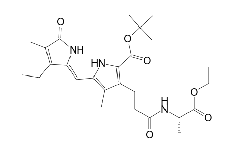 1H-Pyrrole-2-carboxylic acid, 3-[3-[(2-ethoxy-1-methyl-2-oxoethyl)amino]-3-oxopropyl]-5-[(3-ethyl-1,5-dihydro-4-methyl-5-oxo-2H-pyrrol-2-ylidene)methyl]-4-methyl-, 1,1-dimethylethyl ester, [S-(Z)]-