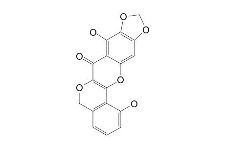 Irisoid D [1,8-dihydroxy-9,10-methylenedioxy-[1]benzopyrano[3,2-c][2]benzopyran-7(5H)-one]