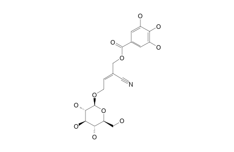 RHODIOCYANOSIDE_B;4-BETA-D-GLUCOPYRANOSYLOXY-2-GALLOYLOXYMETHYL-2-Z-BUTENENITRILE