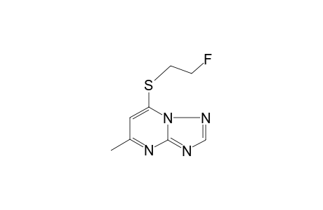 1,2,4-Triazolo[1,5-a]pyrimidine, 7-(2-fluoroethylthio)-5-methyl-