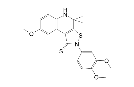 2-(3,4-dimethoxyphenyl)-8-methoxy-4,4-dimethyl-4,5-dihydroisothiazolo[5,4-c]quinoline-1(2H)-thione