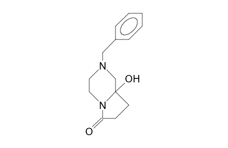 2-Benzyl-hexahydro-8a-hydroxy-pyrrolo(1,2-A)pyrazin-6(2H)-one