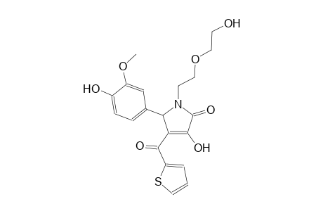 3-hydroxy-1-[2-(2-hydroxyethoxy)ethyl]-5-(4-hydroxy-3-methoxyphenyl)-4-(2-thienylcarbonyl)-1,5-dihydro-2H-pyrrol-2-one