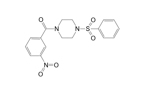 (4-Benzenesulfonylpiperazin-1-yl)(3-nitrophenyl)methanone