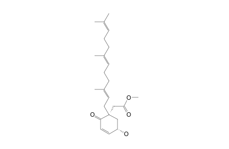 REL-(1'R,5'R)-2-(1'-FARNESYL-5'-HYDROXY-2'-OXOCYClOHEX-3'-EN-1'-YL)-ACETIC-ACID-METHYLESTER