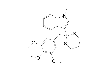 1-Methyl-3-[2-(3,4,5-trimethoxybenzyl)-1,3-dithian-2-yl]indole