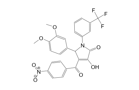 5-(3,4-dimethoxyphenyl)-3-hydroxy-4-(4-nitrobenzoyl)-1-[3-(trifluoromethyl)phenyl]-1,5-dihydro-2H-pyrrol-2-one